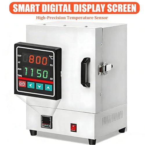 Piec elektryczny do ceramiki, piec wysokotemperaturowy 2000 W, topiący się 1150℃ do produkcji biżuterii, odlewania wosku, ceramiki glinianej, ceramiki DIY, szkła