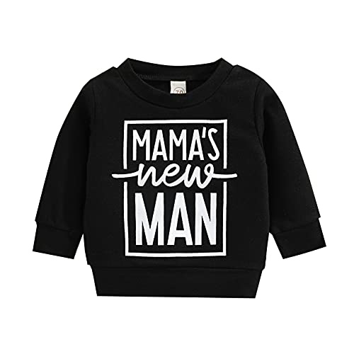Image of Newborn Infant Baby Boys Pullover Dad's Little Dude Sweatshirt Long Sleeve Casual Sweater Fall Clothes