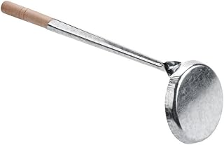 Home Frying Spoon with Wooden Handle Non Stick Oil Spoon for Frying for Potato and Turnip Pancakes and Easy to Use Kitchen Utensil