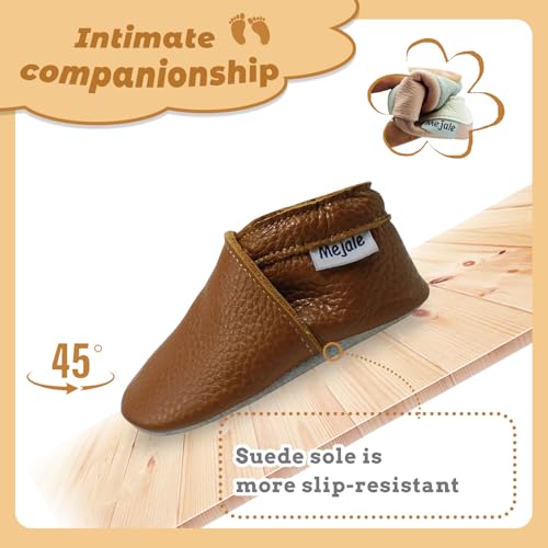 Mejale Baby Infant Toddler Shoes Slip-on Soft Sole Leather Moccasins Pre-Walkers3