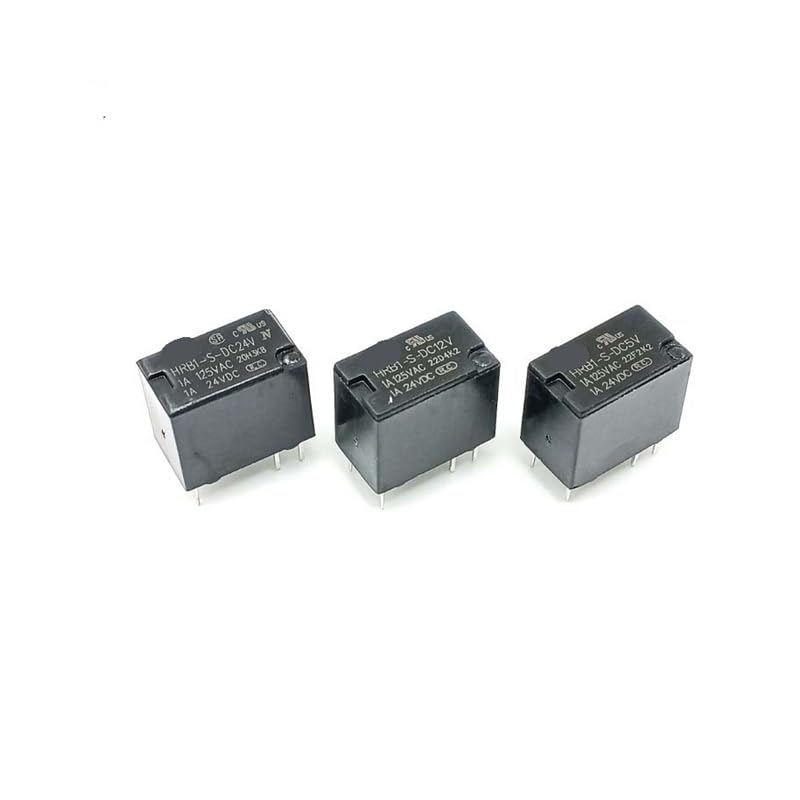 POWTAXBJGD 10PCS Relay HRB1-S-DC5V HRB1-S-DC12V DC24V 6 pins 1A one Open and one Closed(10PCS HRB1-S-DC05V)