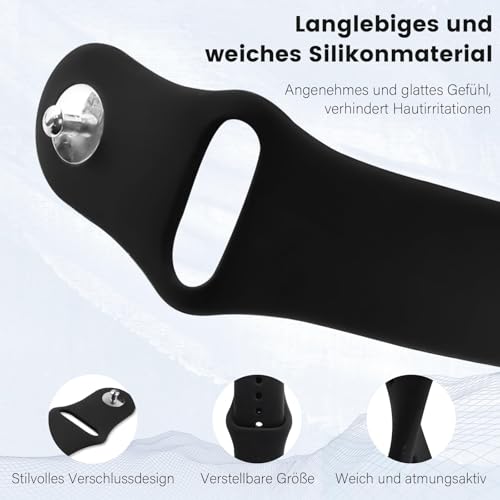 Dl3 Mobilak Silicone Strap Compatible with Huawei Watch Fit 3/Watch Fit 4 Pro/Fit 4 Sports Strap for Men Women Breathable Soft Replacement Strap Adjustable Waterproof Sports Straps (Black)