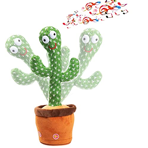 GooKit Dancing Cactus Plush Toys Sing,Dance and Record Electronic Toy for Holiday Birthday Children Giftâ€¦
