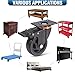 4 Inch Caster Wheels, Casters Set of 4 Heavy Duty with Brake, Polyurethane Foam No Noise Wheels, Safety Dual Locking Plate Industrial Casters, Loading 2200lbs (Two Sets Hardward Kits)