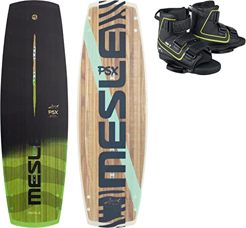 MESLE Wakeboard Set PSX mit Fuse Bindung, 4 Channel Flex Wakeboard für Obstacles mit Slider Base, Cable Park Board für...