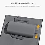 PURPLE LEAF Sonnenliegen Set Grau mit Beistelltisch