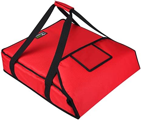 iceMi Pizza Bags for Delivery 22" X 22" X 5"Insulated Pizza Delivery Bag Moisture Free for Catering Food Delivery,Restaurant,Cookouts,Red