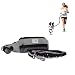 One Trail Hands Free Dog Leash (Grey) | Durable Bungee Leash with No-Bounce Pack | for Men & Women | Pouch Fits All Large Cell Phones | Fits up to 50" Waist | Perfect for Large or Medium Dogs