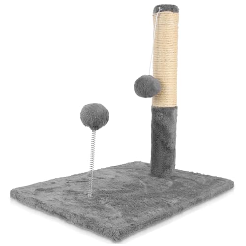 POPETPOP Adorable Vertical Scratching Post for Cats Durable Wear Resistant Material Easy Installation Space Saving Design for Indoor Fun and Relaxation Cat Accessory