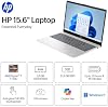 HP laptop táctil FHD de 15.6", AMD Ryzen 7 7730U, gráficos AMD Radeon, 16GB RAM, SSD de 512GB, Copilot AI, laptop para negocios y estudiantes, WiFi 6, Bluetooth 5.4, Windows 11 Home, plata natural, paño EAT 6