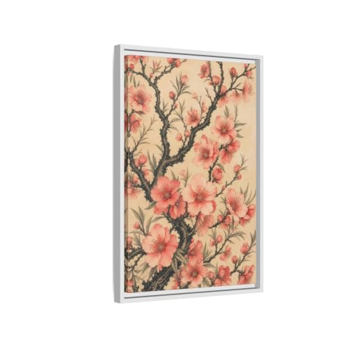 Cadre pivoine rose salon grand format 40x60 cm tableau fleurs décoration murale moderne