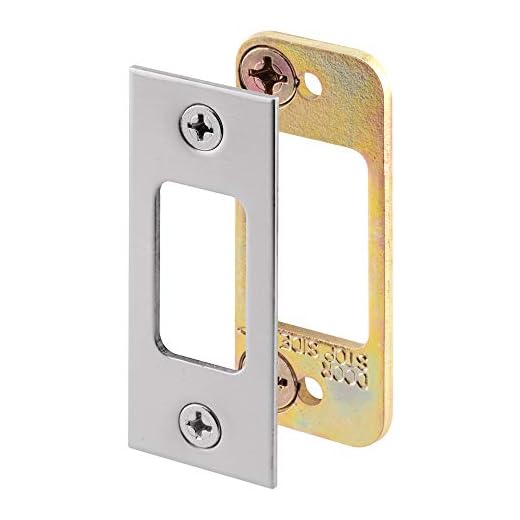 Defender Security E 2483 Defender Security Security Deadbolt Strike, for Use with Wood Or Metal Doorjambs, 2-3/4 in H X 1-1/8 in W, Steel, Satin Nickel
