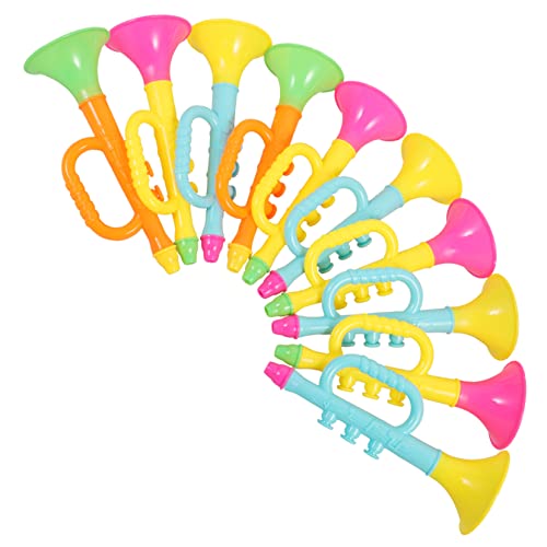 GETAJGHSD Trompeta Infantil y Saxofón Para Niños Pequeños, 10 Piezas, Juguetes Musicales Educativos De Abs, Generador De Ruido Para Fiestas y Eventos Deportivos