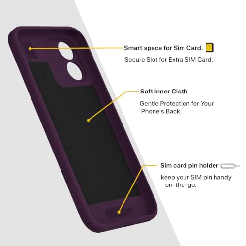 Image of Outlouders Back Cover for Redmi Note 17 5G | Soft Matte Silicone | Magnetic-Safe Logo Design (Magnetic-Safe Not Compatible) | Shockproof | Protective Bumper Case (Purple)
