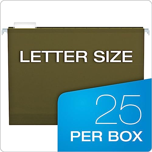 Pendaflex Pasta de arquivo reforçada com capacidade extra, 5 cm, tamanho carta, verde padrão, corte