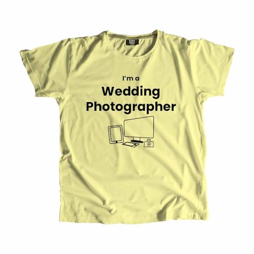 T-shirt photographe de mariage unisexe vêtement coton jaune