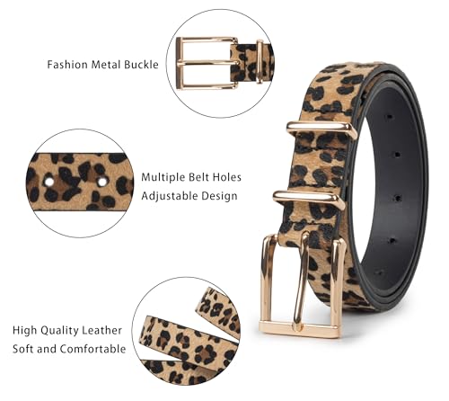Leopard Print Belts for Women Waist Belt Artificial Horse hair Belts for Jeans dress2