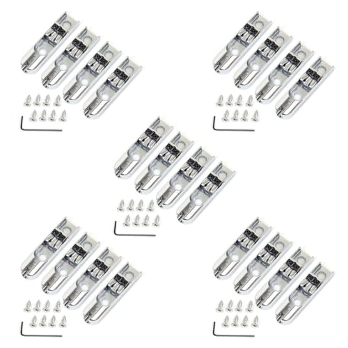5 Sets Guitar Bass 4 String Single BridgesLoad Upgrade Screws Chrome