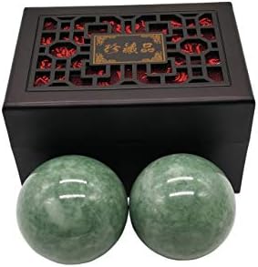 BCQLI 2"Greenish Stone Baoding Balls,Hand Exercise Tool