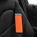 zipelo 2 Pcs Auto Seat Belt Cover, Breathable Leather Shoulder Pads Protect Your Neck, Harness Pads Strap for a More Comfortable Driving, Car Accessories Compatible with Adults Kids (Orange)