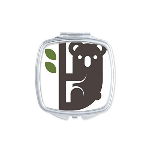 Miroir de poche koala d'Australie silhouette carrée format compact