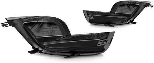 Miniatura 7 de Para Nissan Altima - Cubierta de luz antiniebla 2013 2014 2015 para lado del conductor y del pasajero, bisel de rejilla, negro texturizado, sedán,