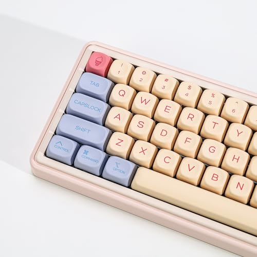 Image of KBDiy Marshmallow KOA Profile Keycaps Set,Dye-Sublimation PBT Pink Cute Custom Keyboard Keycap,141 Key Cap Set for Cherry Gateron MX Switches Mechanical Keyboards