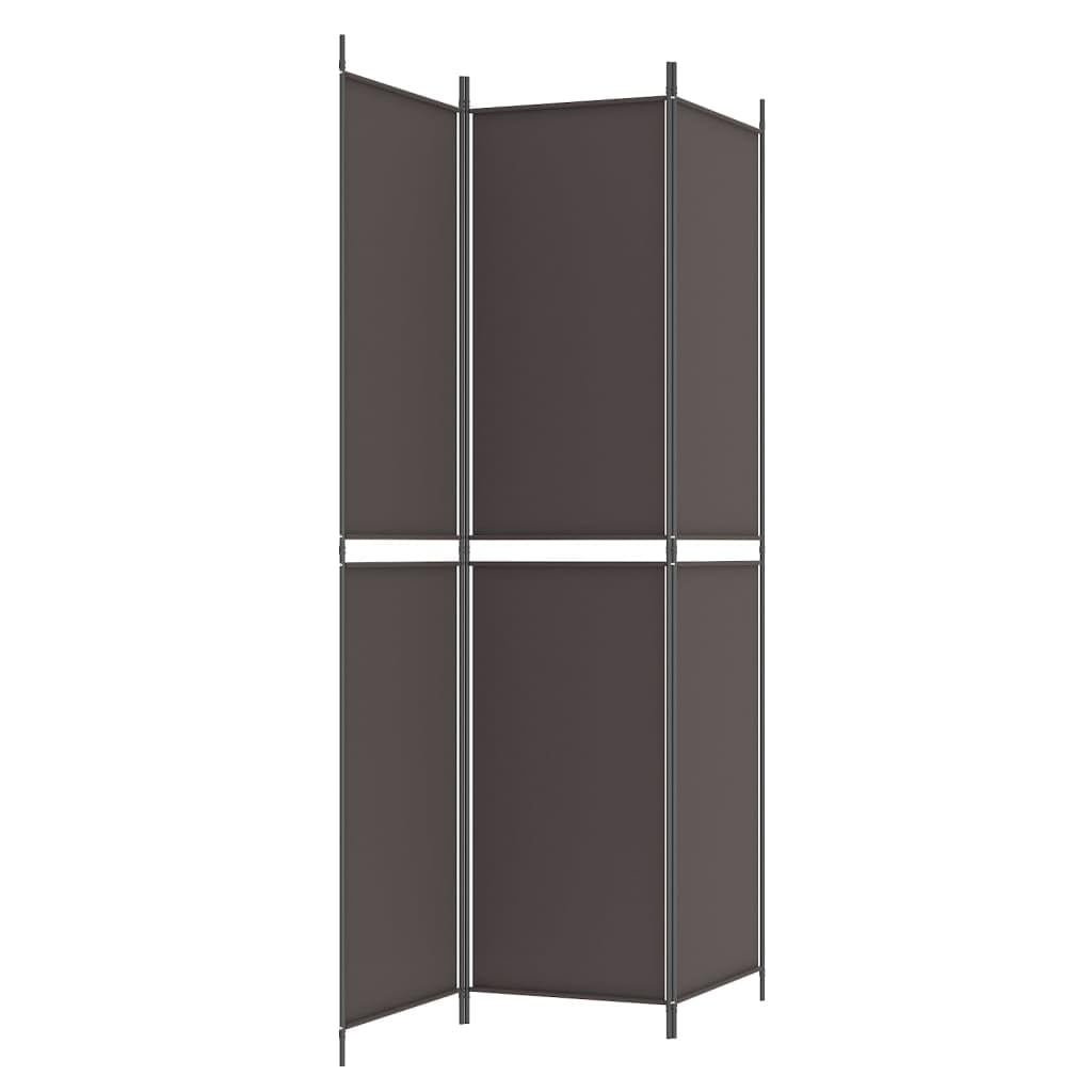 Home Outdoor Inne, 3-panelowa ścianka działowa, brązowa, 150 x 220 cm, tkanina