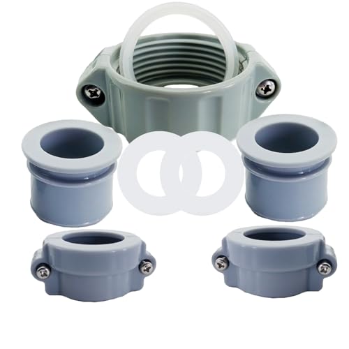 Passend für Coleman Lay-Z-Spa A-Kupplungspumpe und B/C-Wasserrohr-Kupplung, Schraubenmutter-Anschluss und Nippel mit 1A 2B/C Dichtungen, Unterlegscheiben