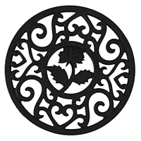 Pssopp Untersetzer aus Silikon, rutschfest, Hitzebeständig, für Moderne Küchenarbeitsplatten oder Tischplatten, Hot Pads für Heiße Gerichte, Töpfe und Pfannen (schwarz) (Black)