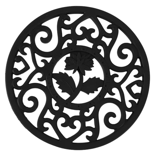 Pssopp Untersetzer aus Silikon, rutschfest, Hitzebeständig, für Moderne Küchenarbeitsplatten oder Tischplatten, Hot Pads für Heiße Gerichte, Töpfe und Pfannen (schwarz) (Black)