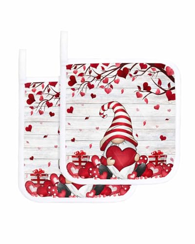 �L�b�`���p����� - ���b�h �o�����^�C���f�[ �m�[�� ����� �ϔM�I�[�u�� �z�b�g�p�b�h 2�Z�b�g Love Heart Tree �ؐ��v�����N ����� ���� �x�[�L���O�p