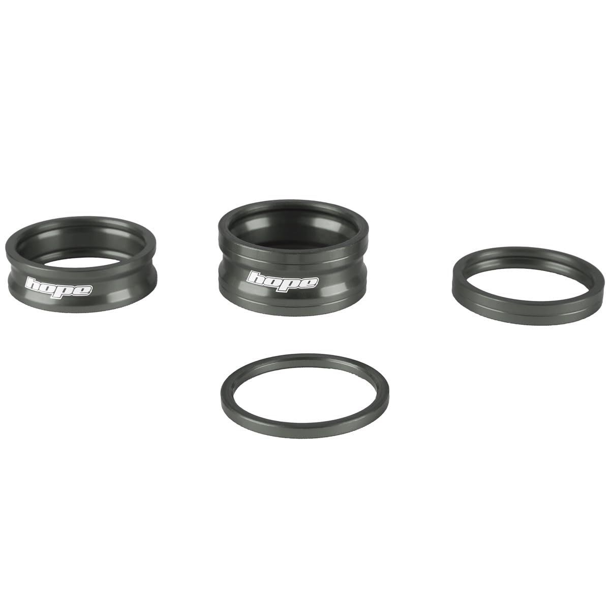 Hope Space Doctor Cycling Aluminium Headset Spacer Set - Smoke