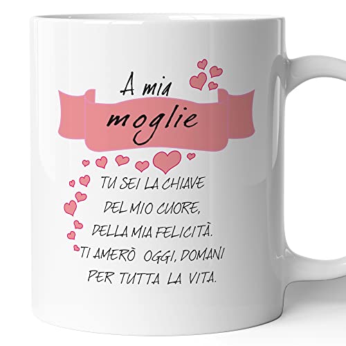 AL PRODUCTION Tazza Mug Poesia d'Amore A Mia Moglie
