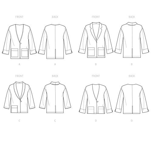 Simplicity SS9468U5 Misses Jacket/Coat U5 (16-18-20-22-24), Multicolor, Sizes 16-18-20-22-24 - Image 3