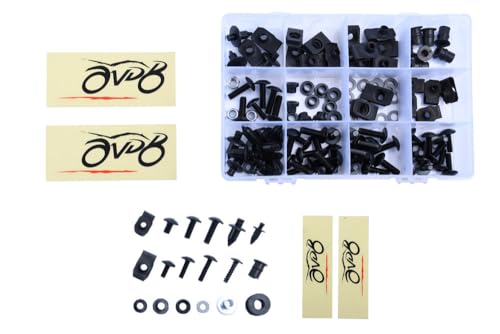Kit visserie carénages M5 M6 KAWASAKI ZZR600 visserie moto noire 1990-1993