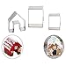 SIENON Gingerbread House Cookie Cutter Set 3pcs, 3D Stainless Steel Mini Christmas House Cookie Cutter Kit, Ginger bread Biscuit Cookie Mold Mug Topper, Xmas Holiday DIY Baking Tools