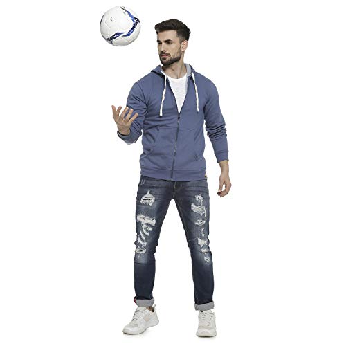 Image of Campus Sutra Men's Cotton Hooded Neck Sweatshirt