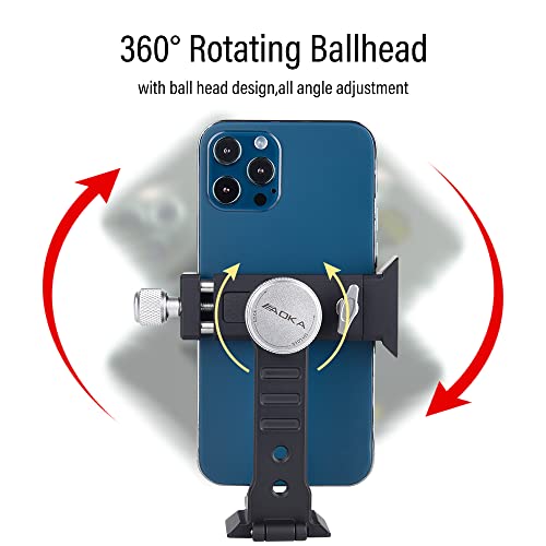 Aoka Mpc40 Cell Phone Tripod Mount, Universal Meta Tripod Mount For Smartphone Camera Vlog Video Shooting Compatible With Iphone13/ 12/11 Pro/Pro Max/X/Xs/Xs Max #TOP3