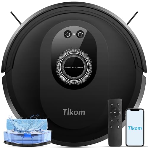 Tikom Robot Vacuum Cleaner with Mop, 5000Pa Robotic Vacuum C