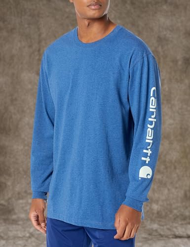 Image of Carhartt Men's Dearborn Loose Long-Sleeve Logo T-Shirt Closeout