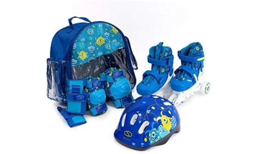Patines en línea para niños SMJ 2 en 1 kit patinaje infantil con ruedas LED