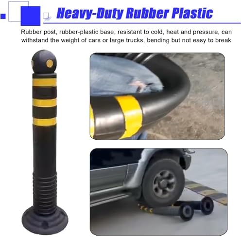 Traffic Safety Cones - 24" & 32" Removable Traffic Control Channelizer for Parking Lots, Hotels, Schools, Subways & Residential Areas - Durable Visual Warning Posts