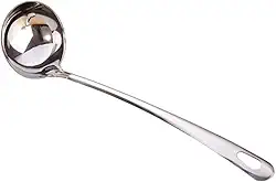 Concha Para Molho Sopa Feijão C/Cabo Longo Em Aço Inox 26 cm