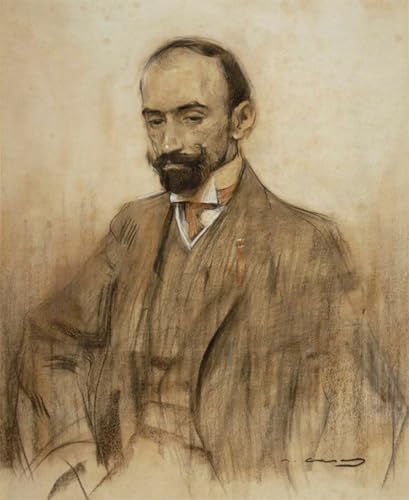 Cuadro de Jacinto Benavente por Ramon Casas lienzo clásico 60x90cm