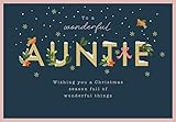 Christmas Card, To a Wonderful Auntie - 9 x 6 inches - Piccadilly Greetings