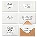 48 Assorted Pack Thank You Note Cards Bulk Box Set - Blank on the Inside - 6 Vintage Handwritten Thank You Designs - Includes 48 Greeting Cards and Brown Kraft Paper Envelopes - 4 x 6 Inches
