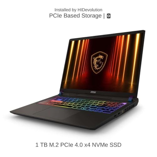 Image of HIDevolution [2025] MSI Vector 16 HX AI A2XWHG 16 inch QHD+ 240Hz, 2.1 GHz Ultra 7-255HX, RTX 5070TI, 96 GB DDR5 RAM, 2 TB PCIe SSD, Windows 11 Pro