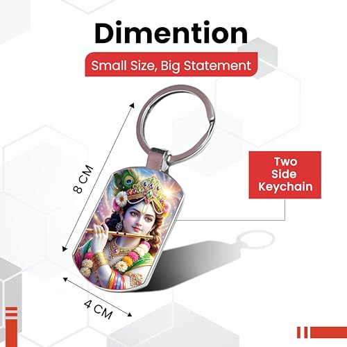 Image of Stylish Metal Keychains with Permanent Glossy Print - Inspirational Quotes & Spiritual Designs - Perfect Key chains for loved ones, Personal Use, Gifts & Return Gifts