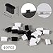 40 Pcs USB C Plug Cover USB C Dust Plugs Charger Protector Type Charging Port Cover Compatible with Most Phone Plug Covers Wireless Charger Friendly (Black White)